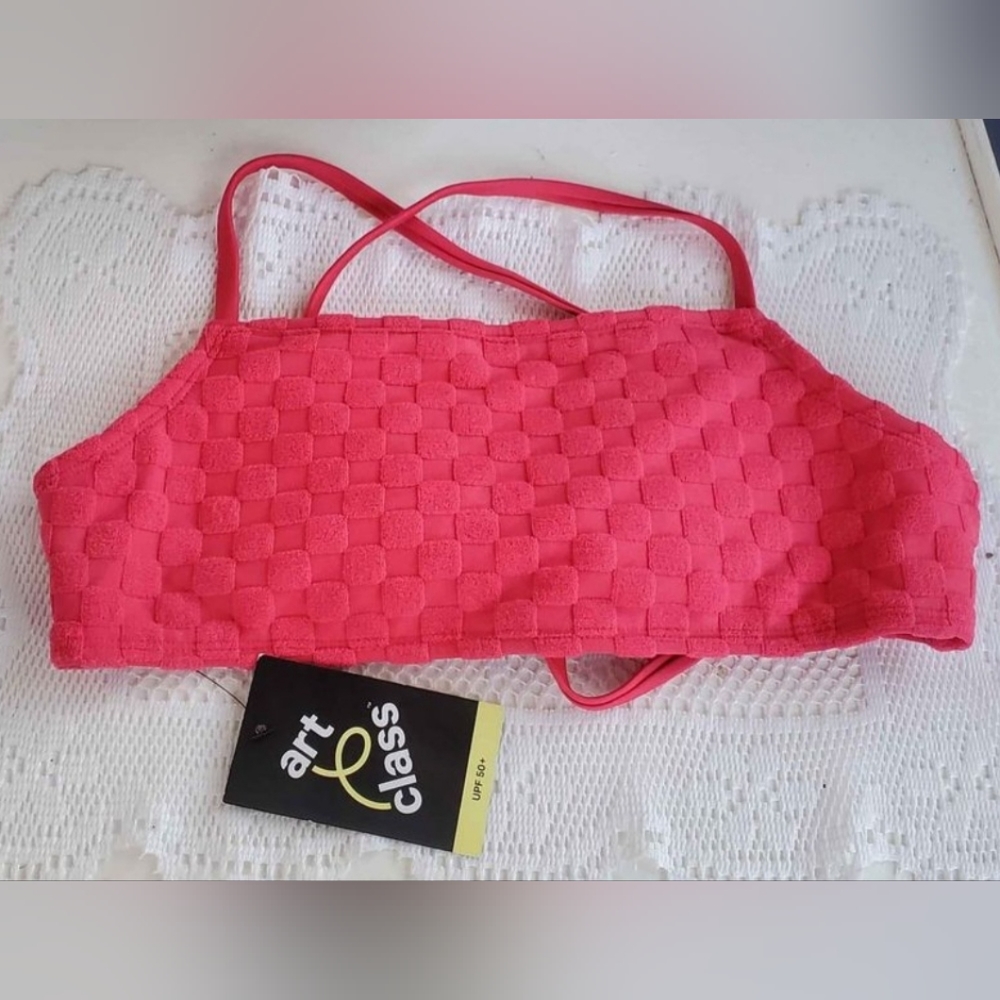 NWT Art Class Pink UPF 50+ Swim Top XL (14) Jr.